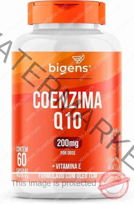 Coenzima Q10 200mg com vitamina E 10mg, alta concentração, 60 cápsulas, Biogens (Unidade)