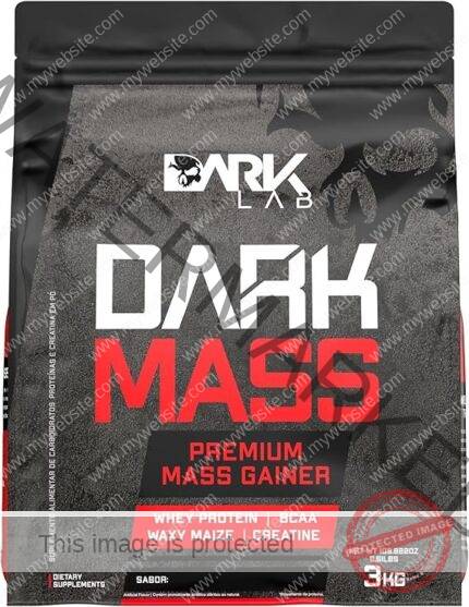Hipercalórico Dark Mass Dark Lab, 3kg, Morango, Ganho de Massa